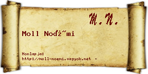 Moll Noémi névjegykártya